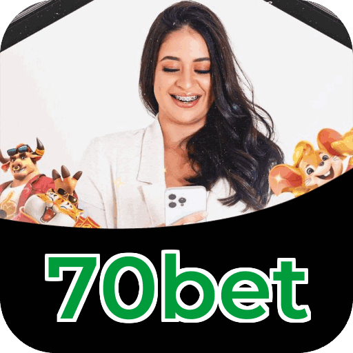 Interface do aplicativo 70bet mostrando jogos disponíveis no iOS e Android